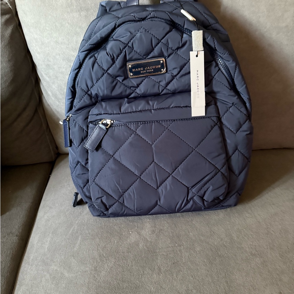 Marc Jacobs Quilted Navy Backpack